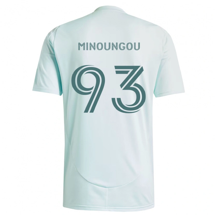 Danxen Kinderen Georgi Minoungou #93 Wit Lichtgroen Uitshirt Uittenue 2026/27 T-Shirt België