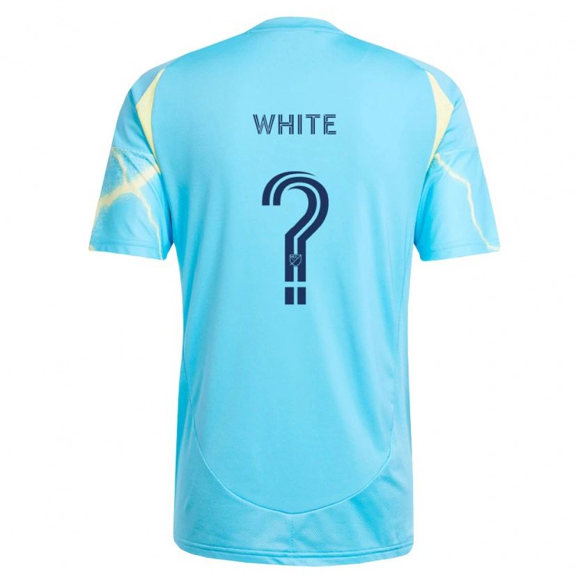 Danxen Kinderen Thomas White #0 Lichtblauw Zwart Lichtgeel Uitshirt Uittenue 2026/27 T-Shirt België