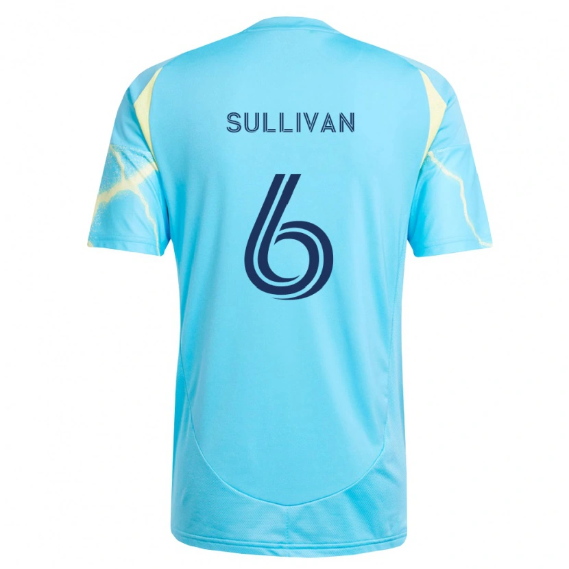 Danxen Kinderen Cavan Sullivan #6 Lichtblauw Zwart Lichtgeel Uitshirt Uittenue 2026/27 T-Shirt België