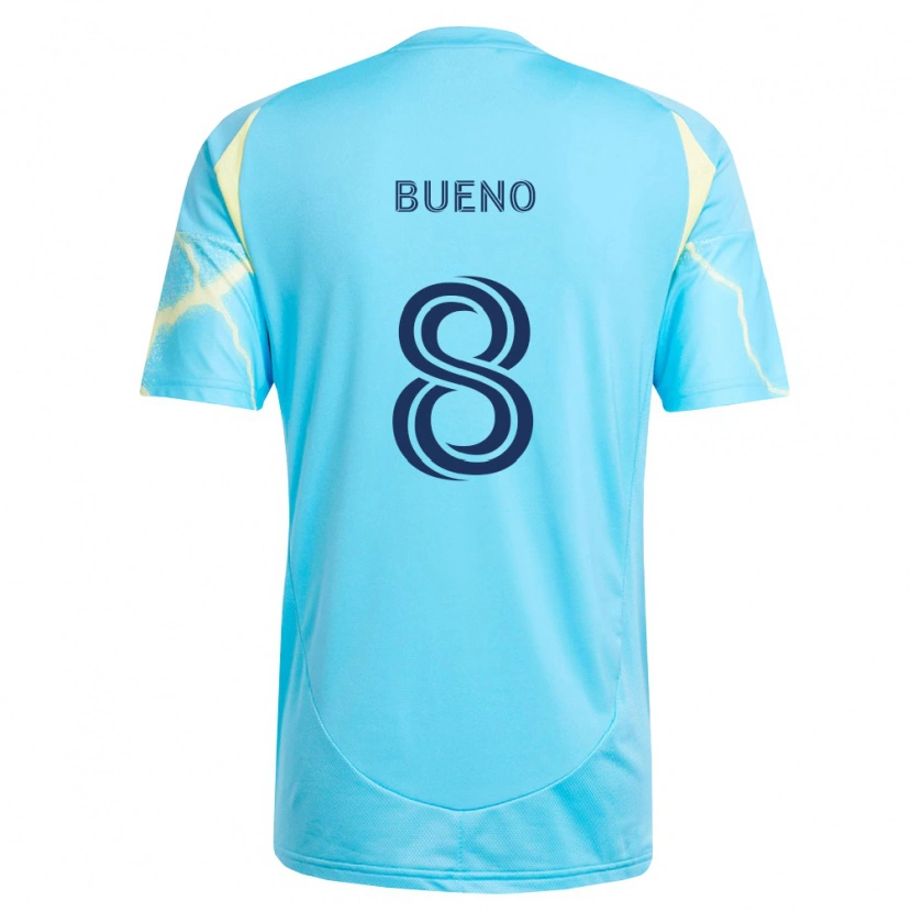 Danxen Kinderen Jesús Bueno #8 Lichtblauw Zwart Lichtgeel Uitshirt Uittenue 2026/27 T-Shirt België