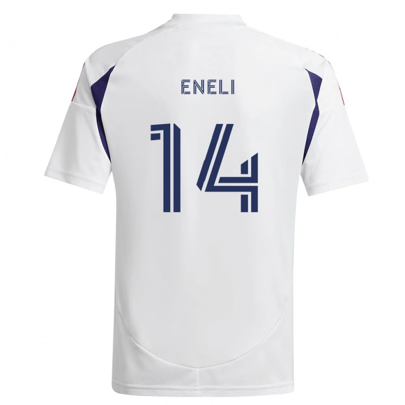 Danxen Kinderen Emeka Eneli #14 Koninklijk Blauw Rood Bruin Uitshirt Uittenue 2026/27 T-Shirt België