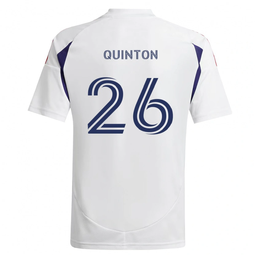 Danxen Kinderen Philip Quinton #26 Koninklijk Blauw Rood Bruin Uitshirt Uittenue 2026/27 T-Shirt België
