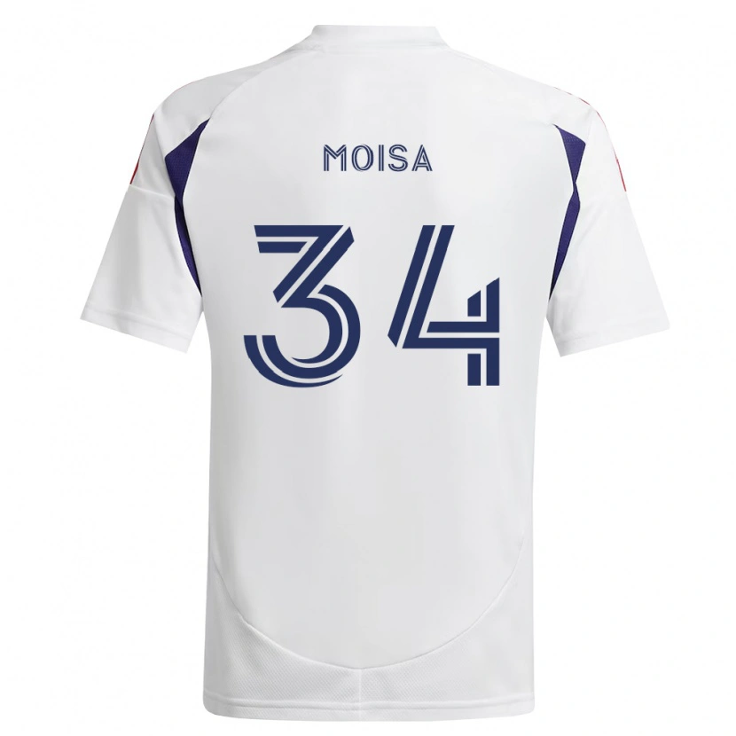 Danxen Kinderen Luca Moisa #34 Koninklijk Blauw Rood Bruin Uitshirt Uittenue 2026/27 T-Shirt België