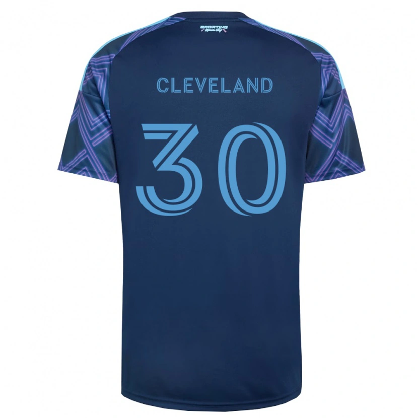 Danxen Kinderen Stefan Cleveland #30 Koninklijk Blauw Paars Uitshirt Uittenue 2026/27 T-Shirt België