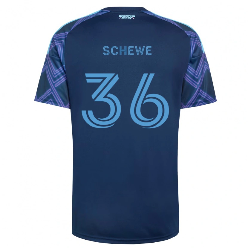 Danxen Kinderen Ryan Schewe #36 Koninklijk Blauw Paars Uitshirt Uittenue 2026/27 T-Shirt België