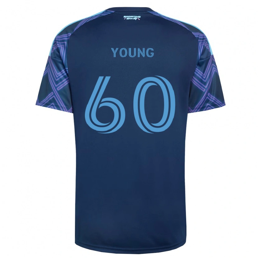 Danxen Kinderen Nate Young #60 Koninklijk Blauw Paars Uitshirt Uittenue 2026/27 T-Shirt België
