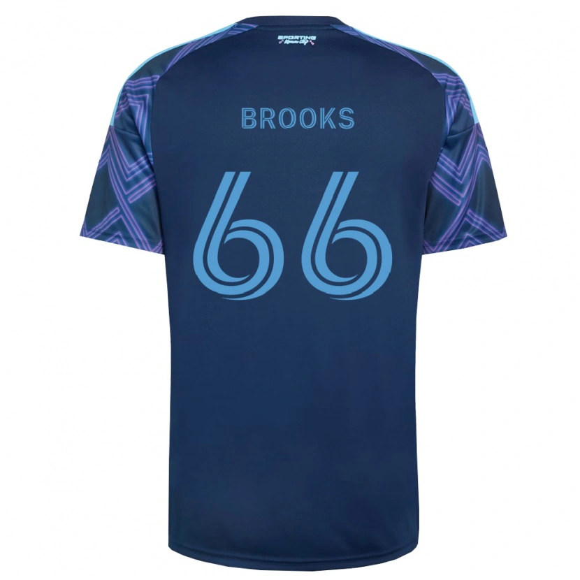 Danxen Kinderen Edson Brooks #66 Koninklijk Blauw Paars Uitshirt Uittenue 2026/27 T-Shirt België