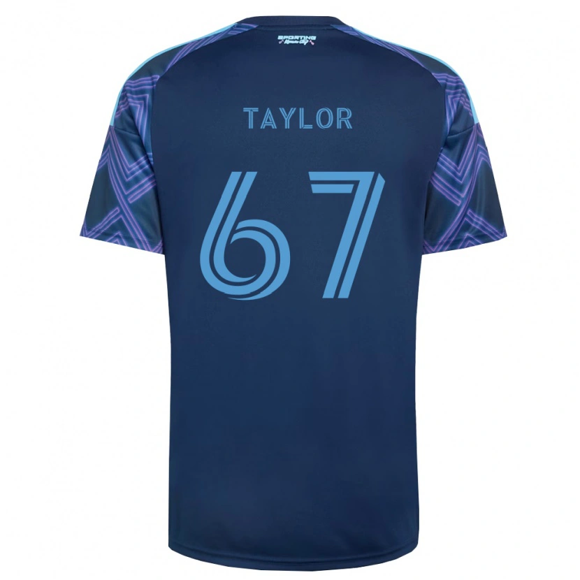 Danxen Kinderen Kael Taylor #67 Koninklijk Blauw Paars Uitshirt Uittenue 2026/27 T-Shirt België