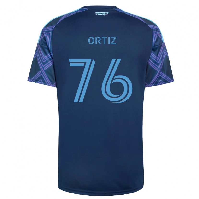 Danxen Kinderen Johann Ortiz #76 Koninklijk Blauw Paars Uitshirt Uittenue 2026/27 T-Shirt België