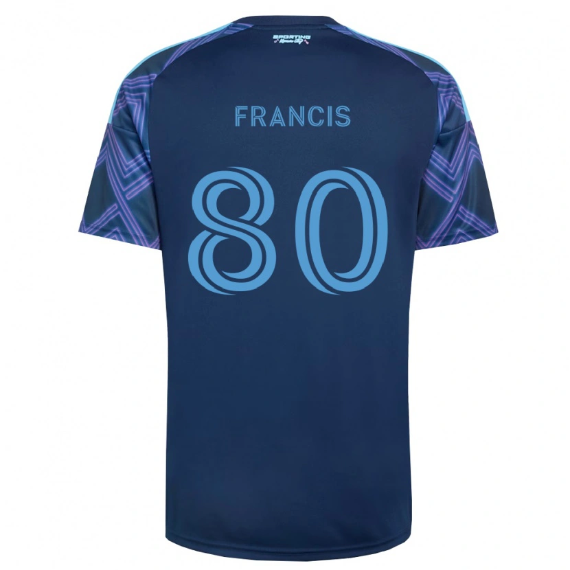 Danxen Kinderen Makhi Francis #80 Koninklijk Blauw Paars Uitshirt Uittenue 2026/27 T-Shirt België
