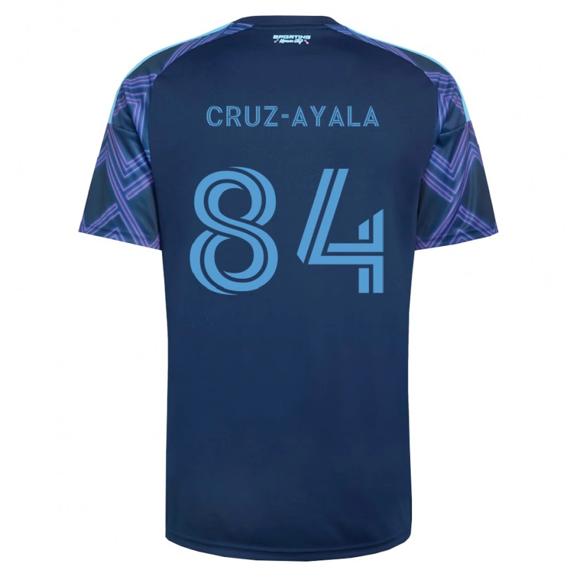 Danxen Kinderen Luis Cruz-Ayala #84 Koninklijk Blauw Paars Uitshirt Uittenue 2026/27 T-Shirt België