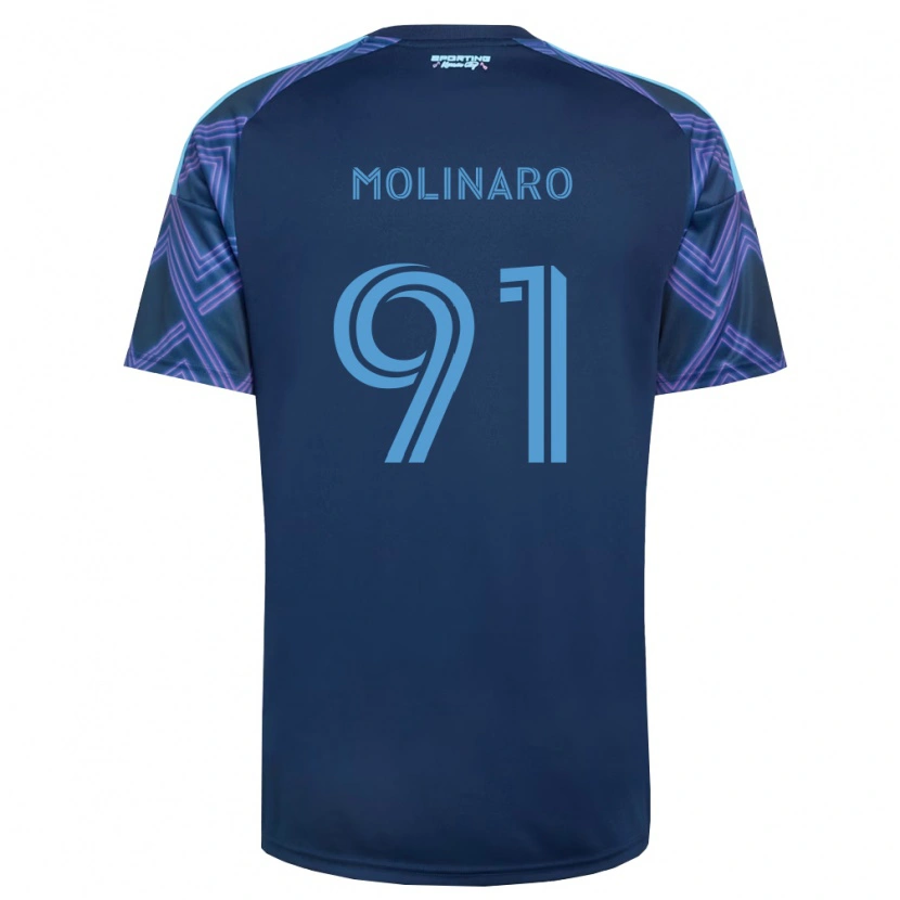 Danxen Kinderen Jacob Molinaro #91 Koninklijk Blauw Paars Uitshirt Uittenue 2026/27 T-Shirt België