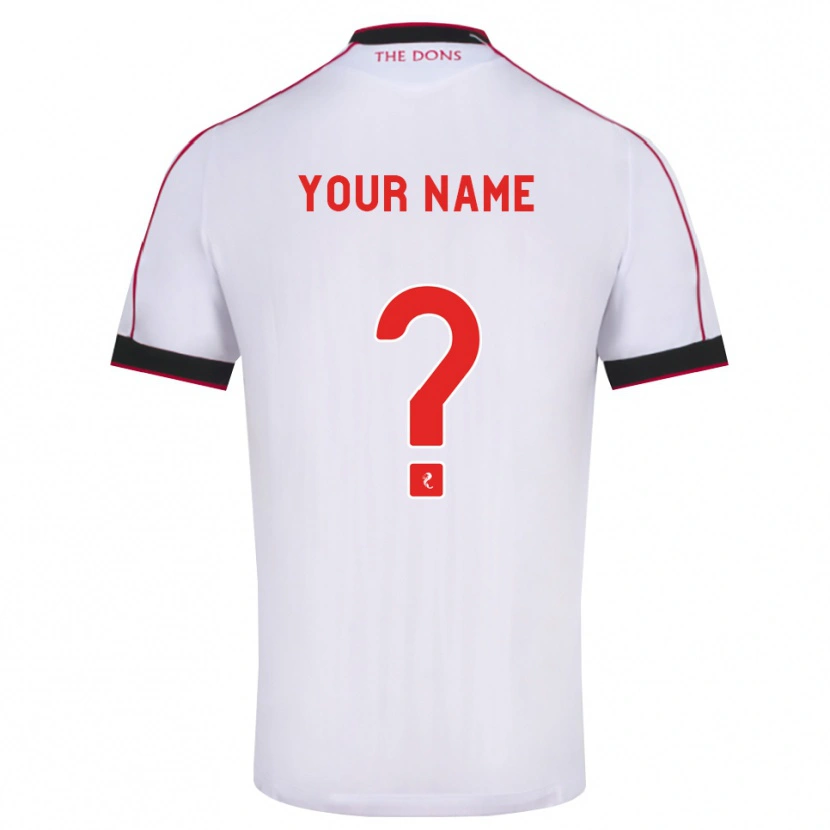 Danxen Kinderen Uw Naam #0 Zwart Rood Wit Uitshirt Uittenue 2026/27 T-Shirt België