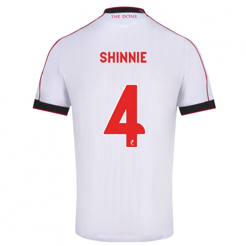 Danxen Kinderen Graeme Shinnie #4 Zwart Rood Wit Uitshirt Uittenue 2026/27 T-Shirt België