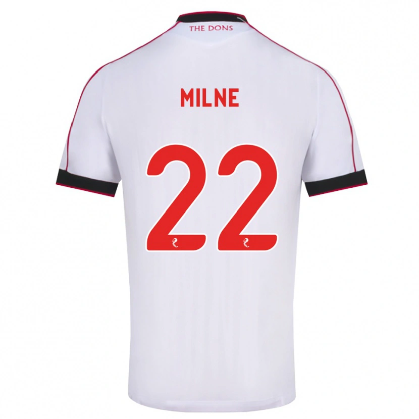 Danxen Kinderen Jack Milne #22 Zwart Rood Wit Uitshirt Uittenue 2026/27 T-Shirt België