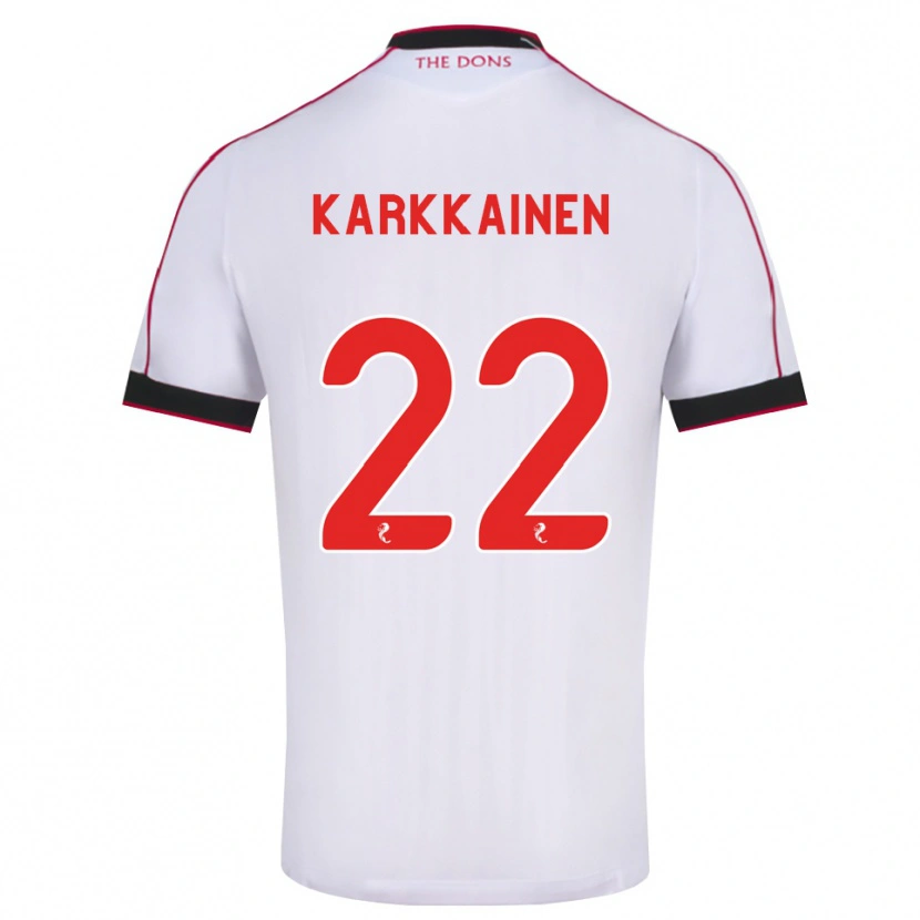 Danxen Kinderen Elena Kärkkäinen #22 Zwart Rood Wit Uitshirt Uittenue 2026/27 T-Shirt België