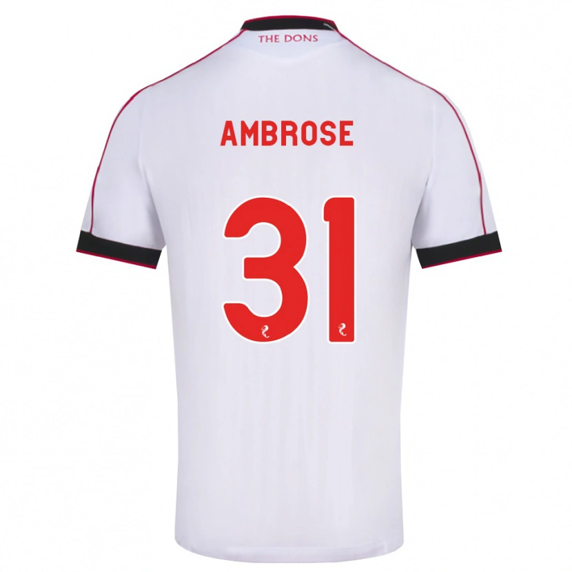 Danxen Kinderen Peter Ambrose #31 Zwart Rood Wit Uitshirt Uittenue 2026/27 T-Shirt België
