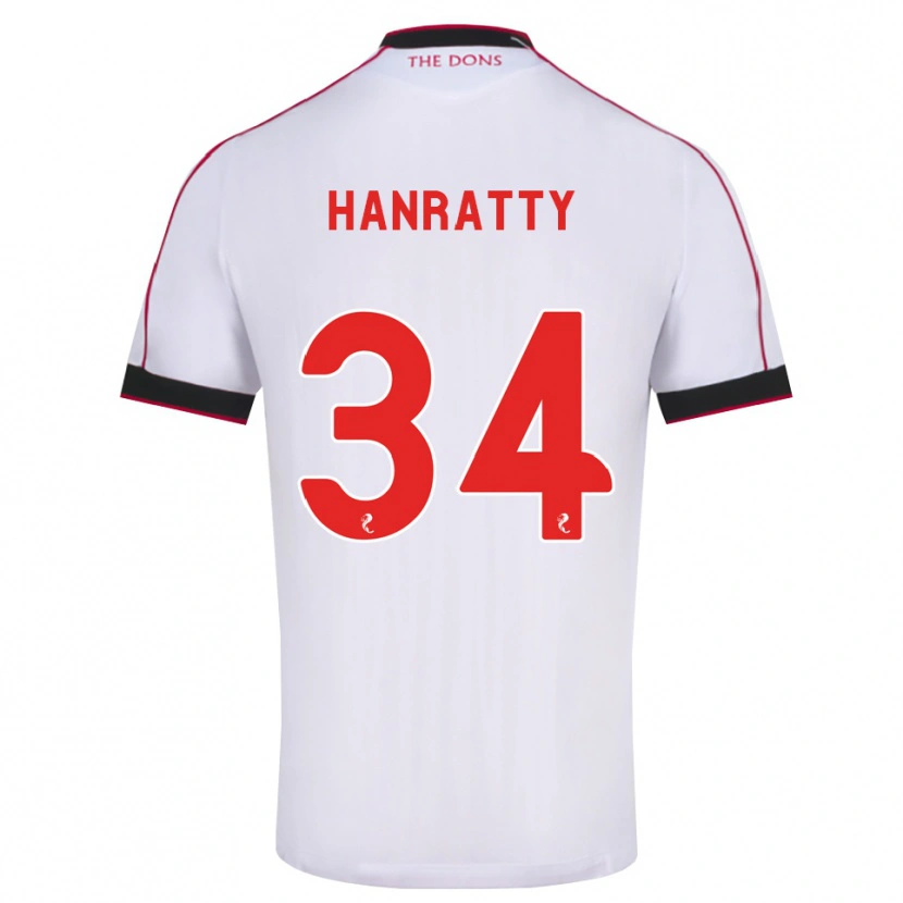 Danxen Kinderen Kevin Hanratty #34 Zwart Rood Wit Uitshirt Uittenue 2026/27 T-Shirt België