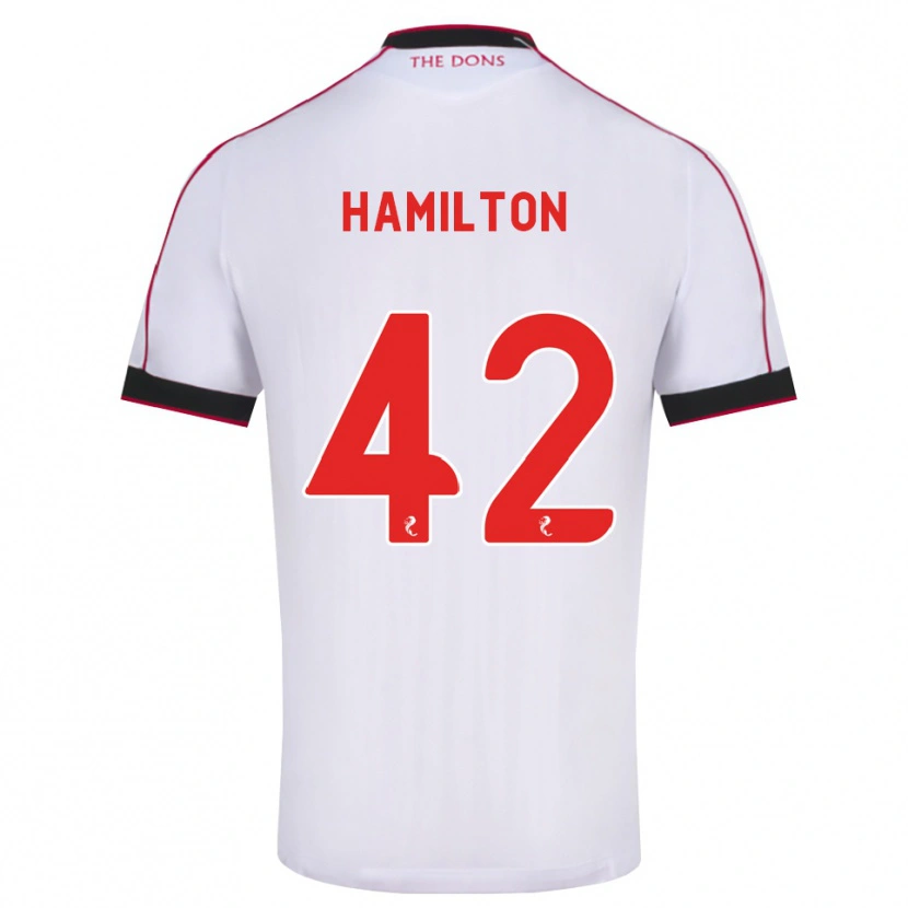 Danxen Kinderen Brendan Hamilton #42 Zwart Rood Wit Uitshirt Uittenue 2026/27 T-Shirt België