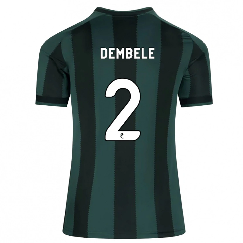 Danxen Kinderen Hassan Dembele #2 Donkerleigrijs Zwart Uitshirt Uittenue 2026/27 T-Shirt België