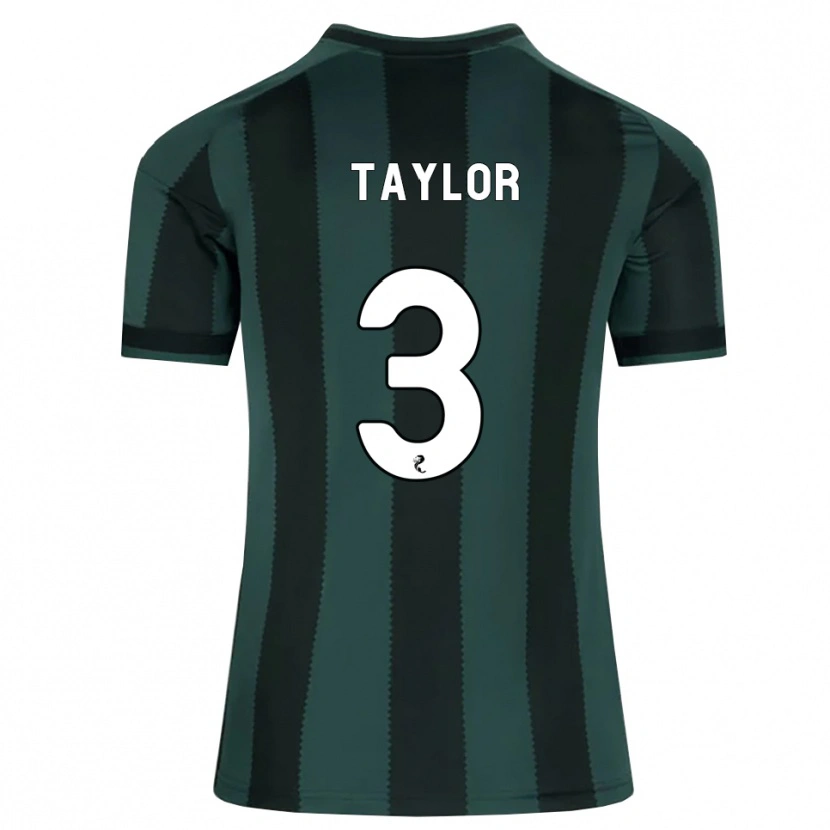 Danxen Kinderen Greg Taylor #3 Donkerleigrijs Zwart Uitshirt Uittenue 2026/27 T-Shirt België