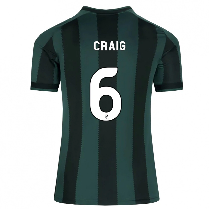 Danxen Kinderen Chloe Craig #6 Donkerleigrijs Zwart Uitshirt Uittenue 2026/27 T-Shirt België