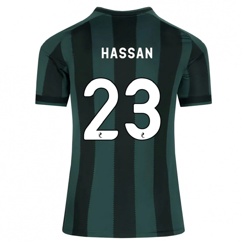 Danxen Kinderen Haissem Hassan #23 Donkerleigrijs Zwart Uitshirt Uittenue 2026/27 T-Shirt België