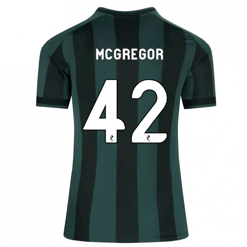 Danxen Kinderen Callum Mcgregor #42 Donkerleigrijs Zwart Uitshirt Uittenue 2026/27 T-Shirt België