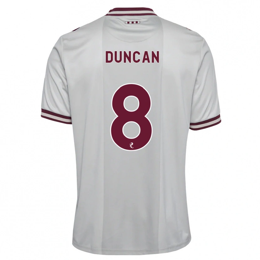 Danxen Kinderen Ryan Duncan #8 Wit Bordeauxrood Uitshirt Uittenue 2026/27 T-Shirt België