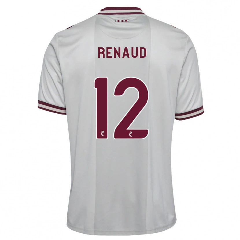Danxen Kinderen Tom Renaud #12 Wit Bordeauxrood Uitshirt Uittenue 2026/27 T-Shirt België