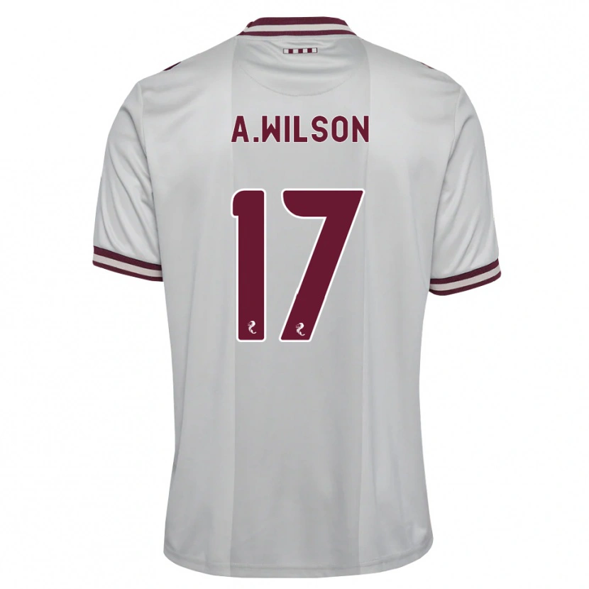 Danxen Kinderen Alfie Wilson #17 Wit Bordeauxrood Uitshirt Uittenue 2026/27 T-Shirt België