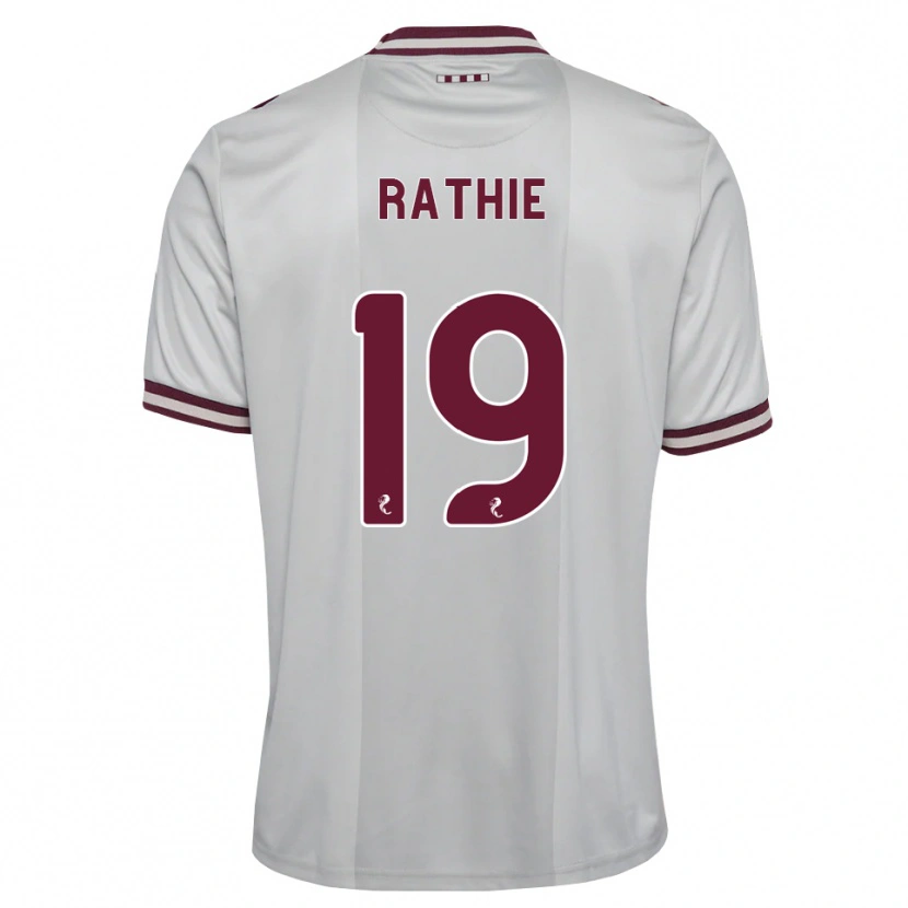 Danxen Kinderen Luke Rathie #19 Wit Bordeauxrood Uitshirt Uittenue 2026/27 T-Shirt België