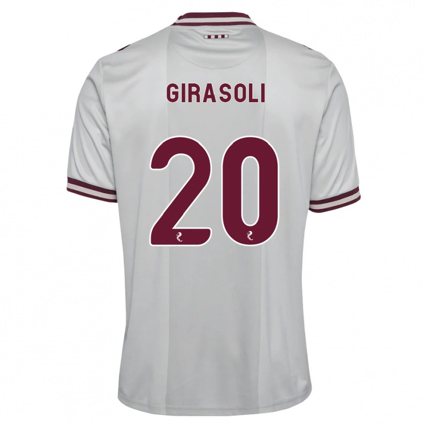 Danxen Kinderen Carly Girasoli #20 Wit Bordeauxrood Uitshirt Uittenue 2026/27 T-Shirt België