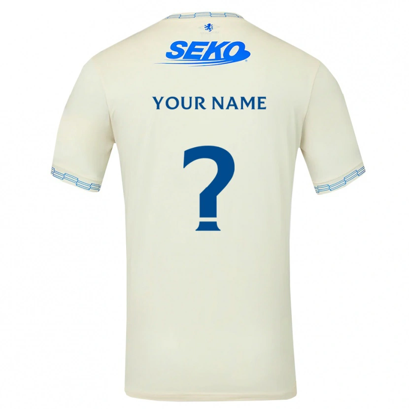 Danxen Kinderen Uw Naam #0 Diepblauw Wit Uitshirt Uittenue 2026/27 T-Shirt België