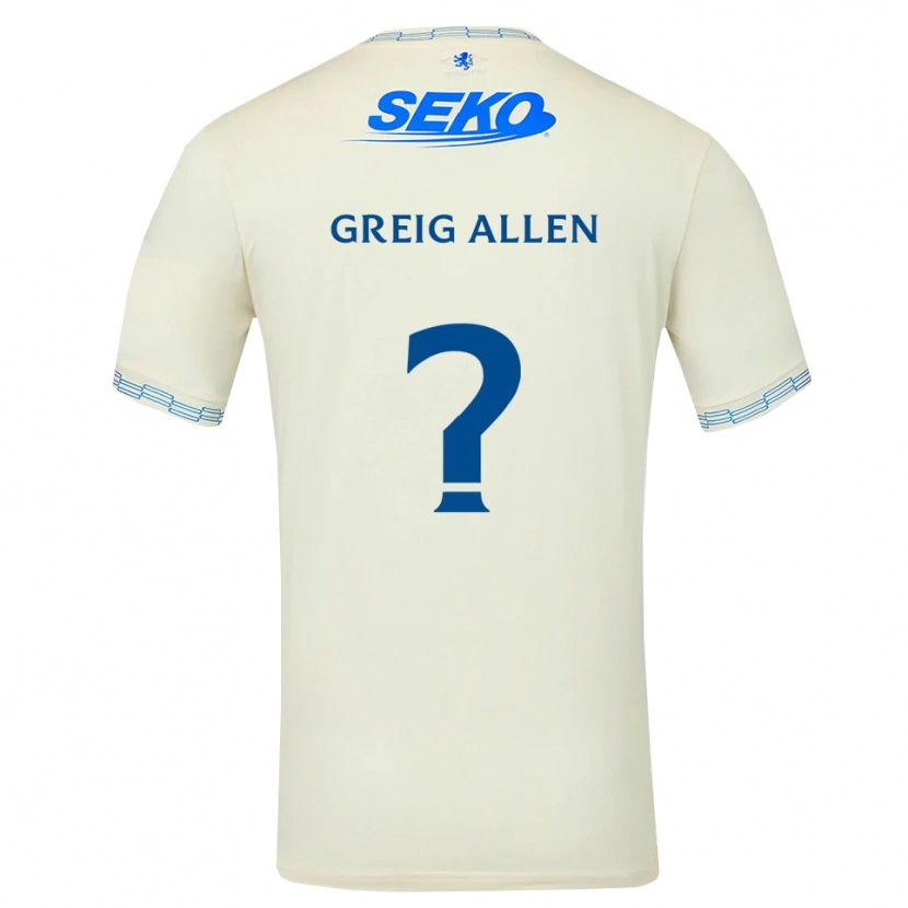 Danxen Kinderen Greig Allen #0 Diepblauw Wit Uitshirt Uittenue 2026/27 T-Shirt België