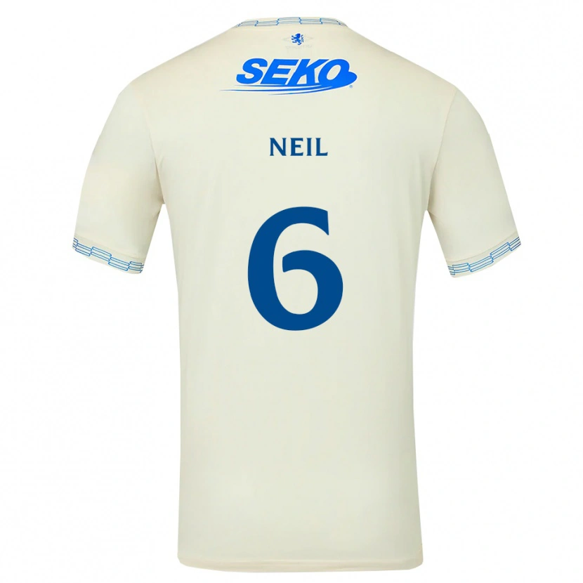Danxen Kinderen Dan Neil #6 Diepblauw Wit Uitshirt Uittenue 2026/27 T-Shirt België