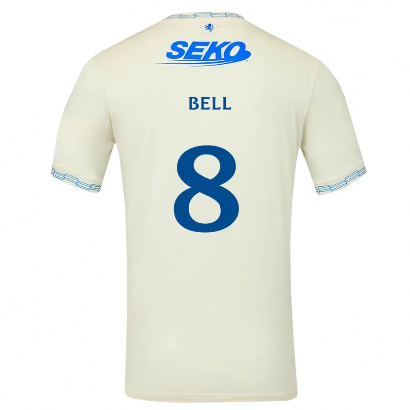 Danxen Kinderen Cameron Bell #8 Diepblauw Wit Uitshirt Uittenue 2026/27 T-Shirt België
