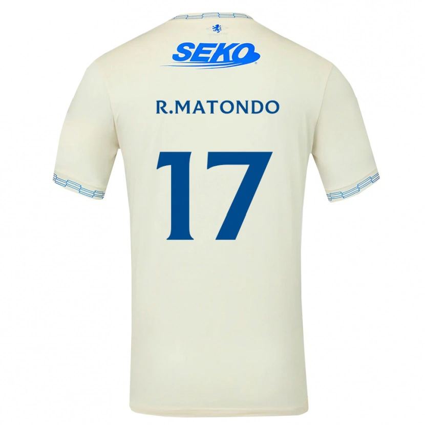 Danxen Kinderen Rabbi Matondo #17 Diepblauw Wit Uitshirt Uittenue 2026/27 T-Shirt België