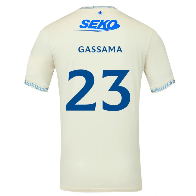 Danxen Kinderen Djeidi Gassama #23 Diepblauw Wit Uitshirt Uittenue 2026/27 T-Shirt België