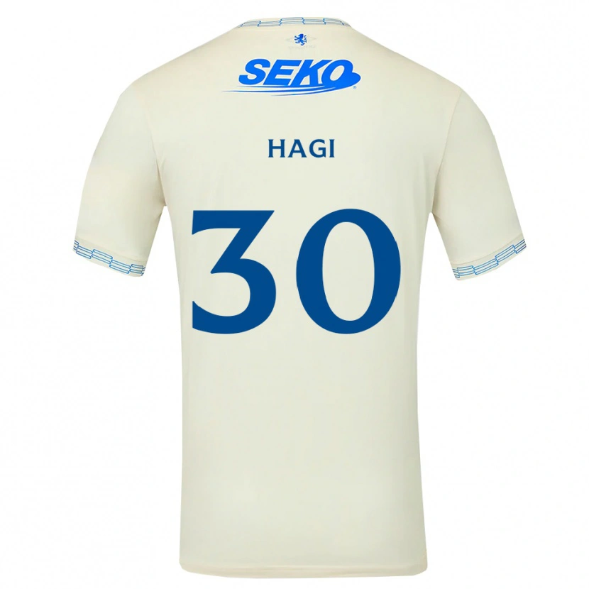 Danxen Kinderen Ianis Hagi #30 Diepblauw Wit Uitshirt Uittenue 2026/27 T-Shirt België