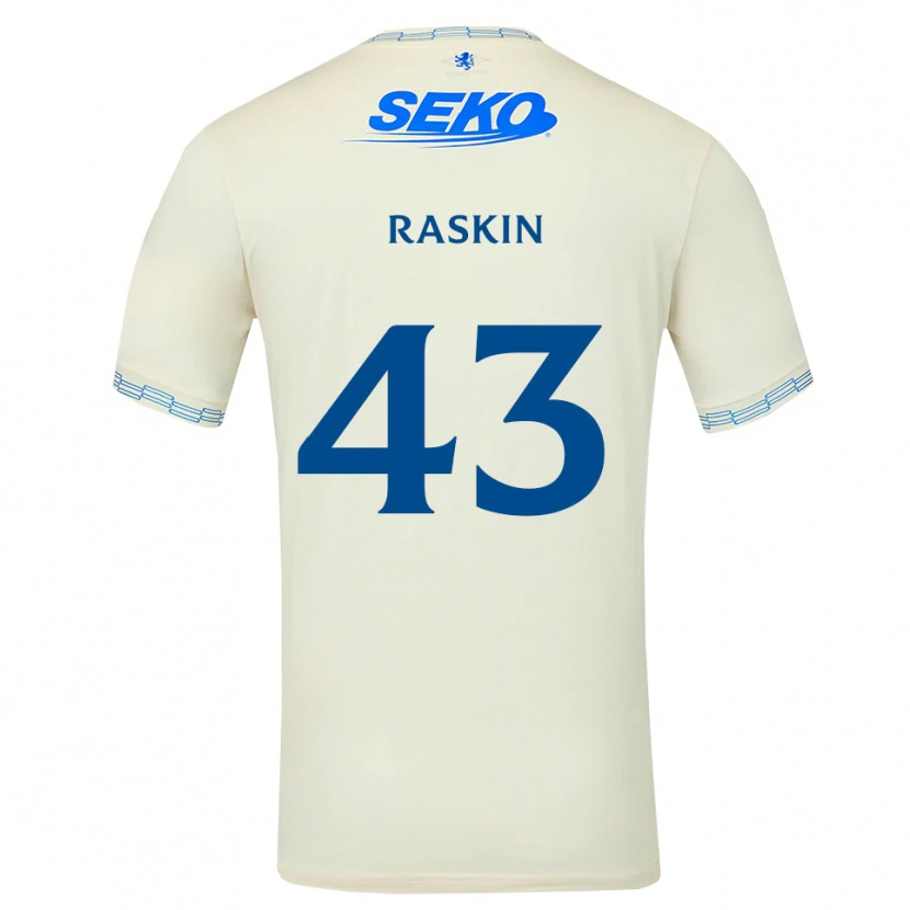 Danxen Kinderen Nicolas Raskin #43 Diepblauw Wit Uitshirt Uittenue 2026/27 T-Shirt België