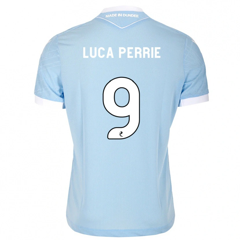 Danxen Kinderen Luca Perrie #9 Lichthemelsblauw Wit Uitshirt Uittenue 2026/27 T-Shirt België