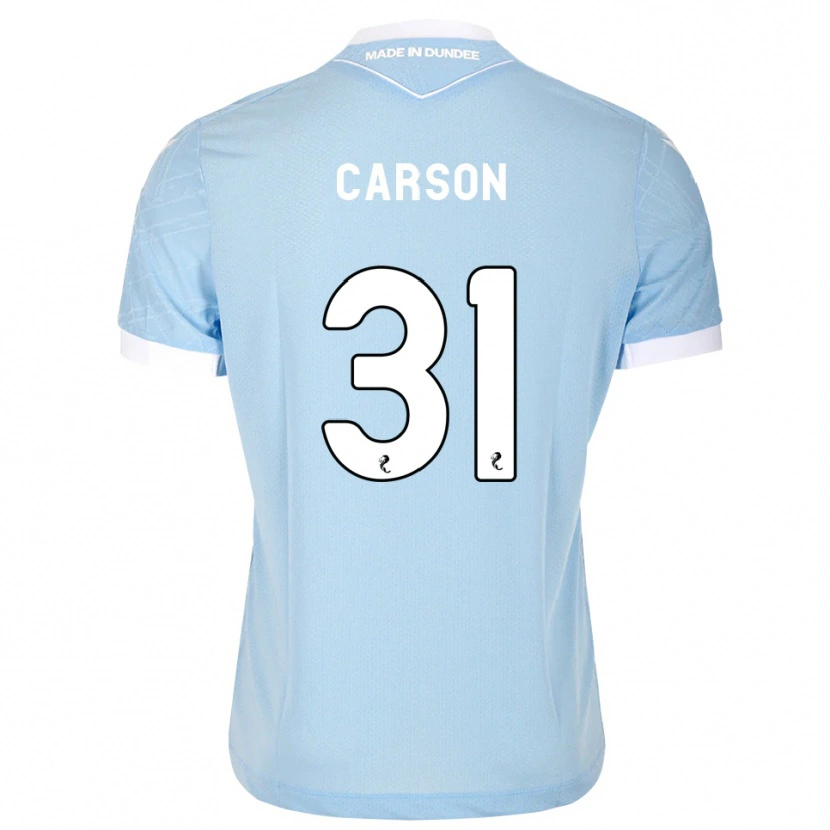 Danxen Kinderen Trevor Carson #31 Lichthemelsblauw Wit Uitshirt Uittenue 2026/27 T-Shirt België