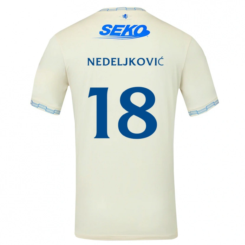 Danxen Kinderen Kosta Nedeljkovic #18 Diepblauw Wit Uitshirt Uittenue 2026/27 T-Shirt België