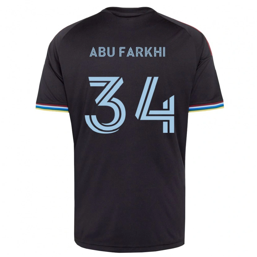 Danxen Kinderen Sayed Abu Farkhi #34 Zwart Hemelsblauw Thuisshirt Thuistenue 2026/27 T-Shirt België