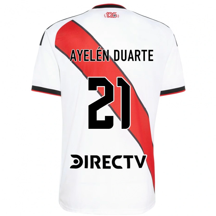 Danxen Heren Camila Ayelén Duarte #21 Rood Wit Zwart Thuisshirt Thuistenue 2026/27 T-Shirt België