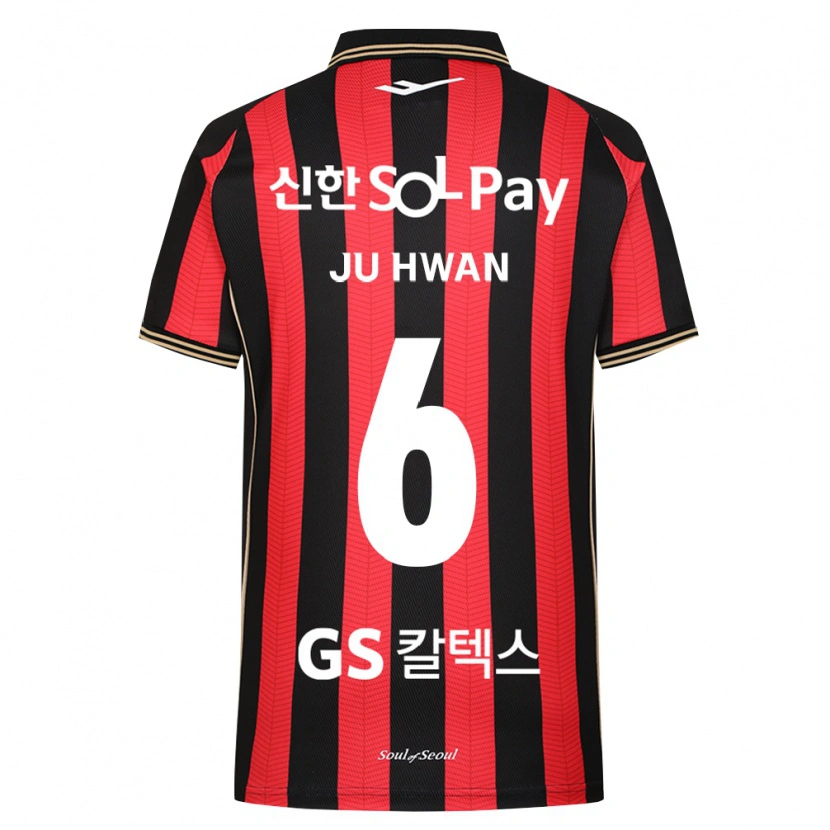 Danxen Heren Ju-Hwan Lee #6 Rood Wit Zwart Thuisshirt Thuistenue 2026/27 T-Shirt België