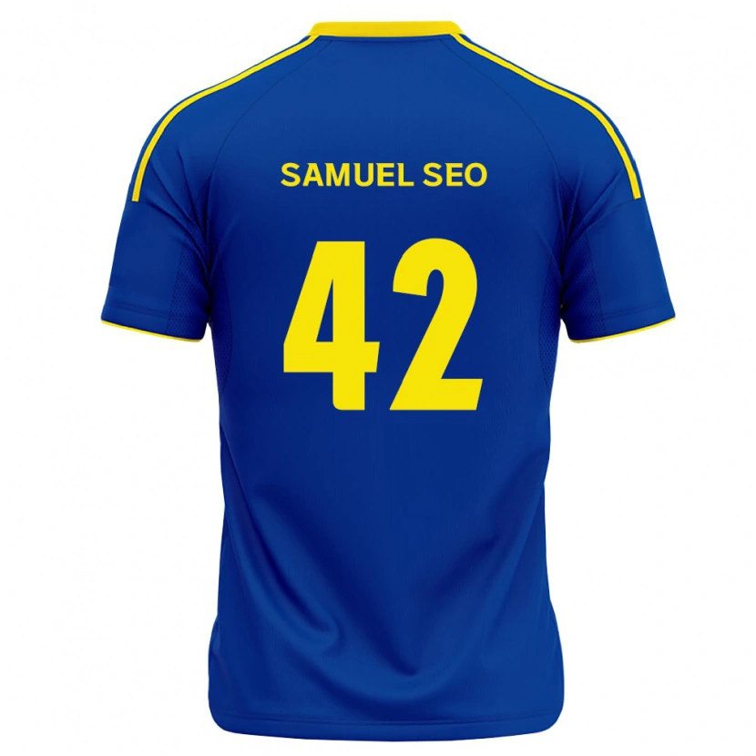Danxen Heren Samuel Seo #42 Koninklijk Blauw Geel Thuisshirt Thuistenue 2026/27 T-Shirt België