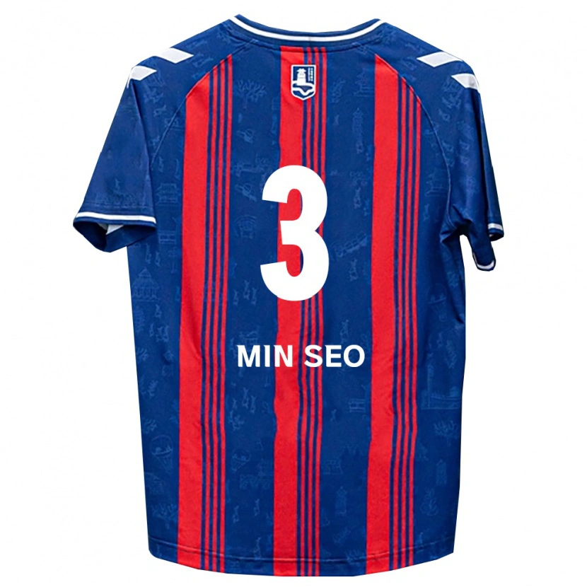 Danxen Heren Min-Seo Park #3 Blauw Rood Wit Thuisshirt Thuistenue 2026/27 T-Shirt België