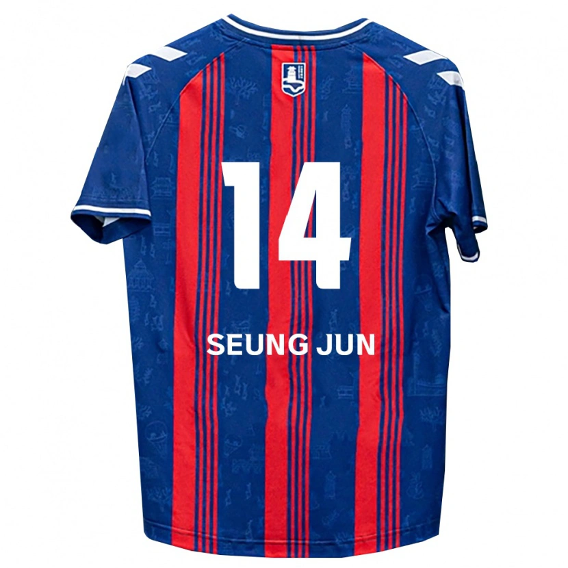 Danxen Heren Seung-Jun Yeom #14 Blauw Rood Wit Thuisshirt Thuistenue 2026/27 T-Shirt België
